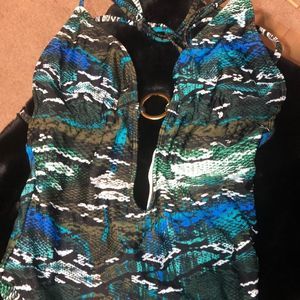 Beautiful multicolor sexy one piece swimsuit by split size medium